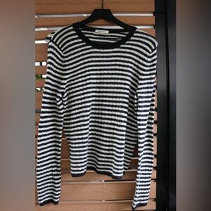 Madewell Black and White Striped Sweater